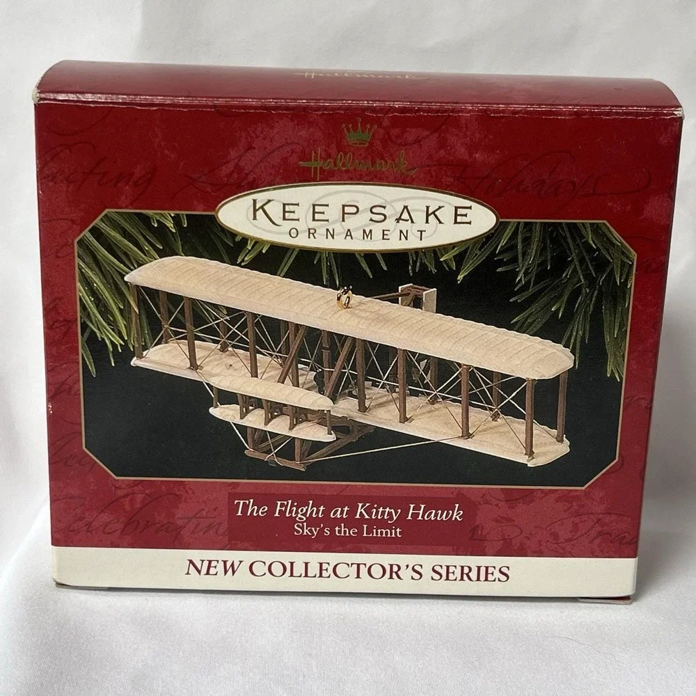 Hallmark 1997 #1 Sky's the Limit Ornament Flight of the Kitty Hawk Aircraft wBox